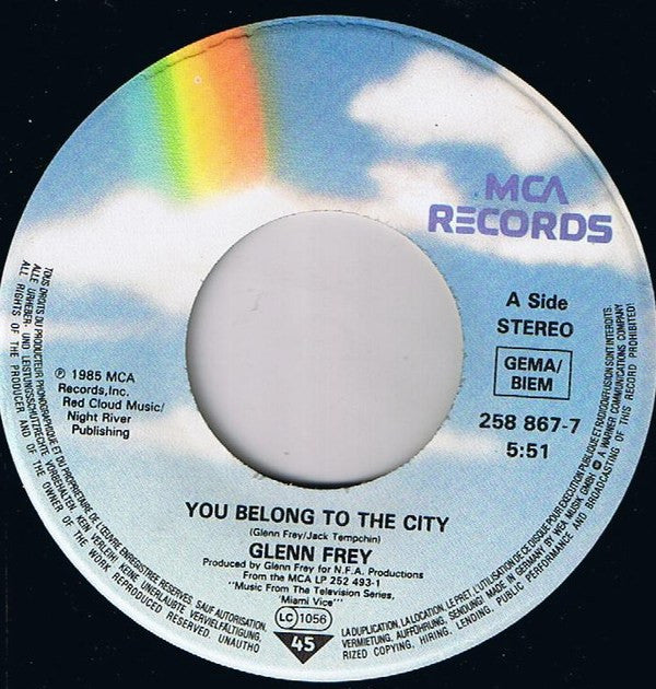 Glenn Frey : You Belong To The City (7", Single)