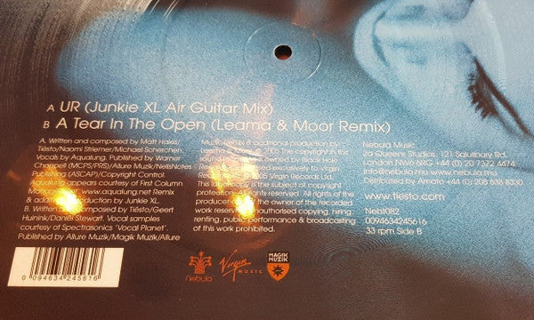 DJ Tiësto : UR / A Tear In The Open (12", Ltd, Pic)