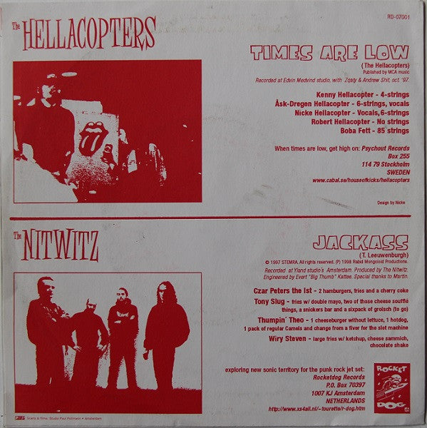 The Hellacopters & Nitwitz : Rock Et Roll Jihad  (7", RP)
