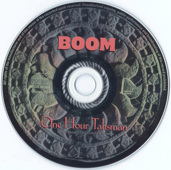 Boom (8) : One Hour Talisman (CD, Album)