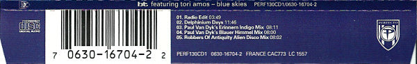 BT Featuring Tori Amos : Blue Skies (CD, Single, CD1)