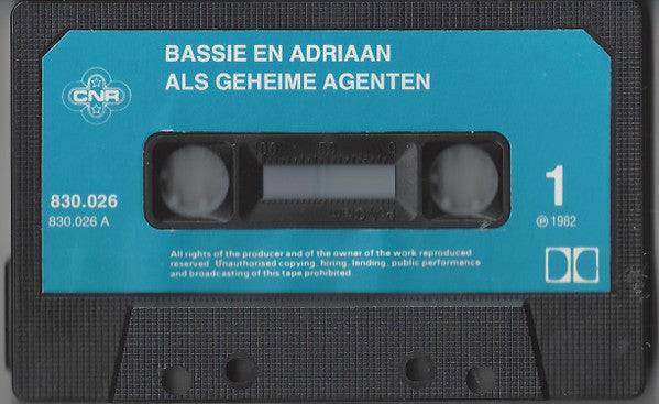 Bassie & Adriaan : Bassie & Adriaan Als Geheime Agenten (Cass)