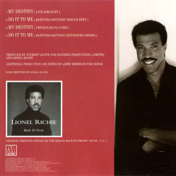 Lionel Richie : My Destiny (CD, Maxi)