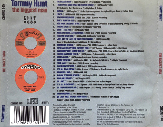 Tommy Hunt : The Biggest Man: Scepter And Dynamo Recordings 1961-67 (CD, Album, Comp, RM)