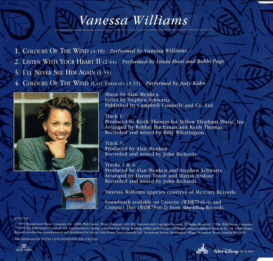 Vanessa Williams : Colours Of The Wind (CD, Single)