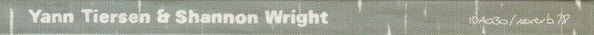Yann Tiersen & Shannon Wright : Yann Tiersen & Shannon Wright (CD, Dig)