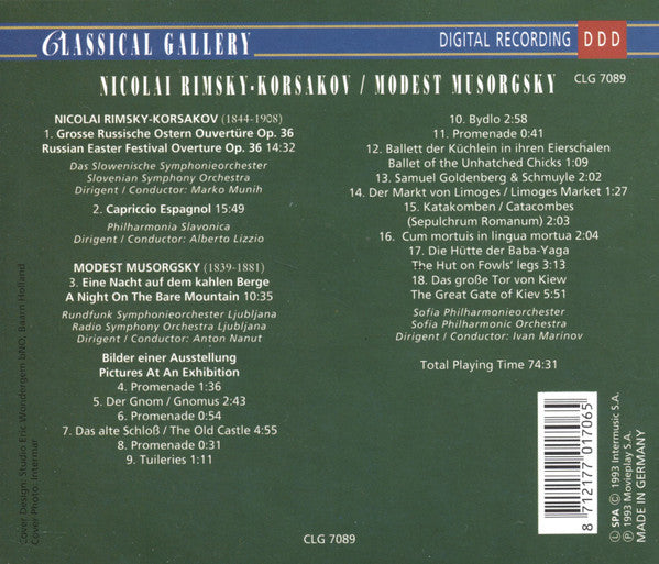 Nikolai Rimsky-Korsakov / Modest Mussorgsky : Russian Easter Festival Overture / A Night On The Bare Montain (CD, Comp)