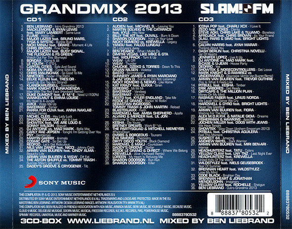 Ben Liebrand : Grandmix 2013 (3xCD, Mixed, Tex)