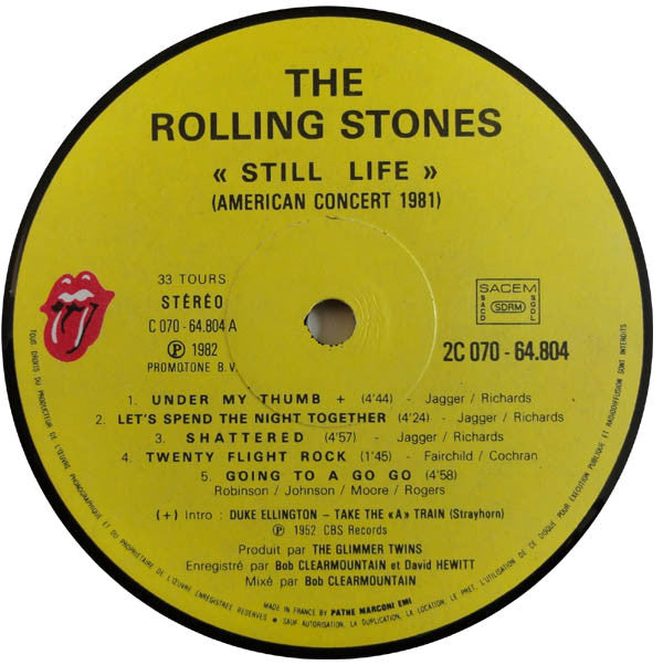 The Rolling Stones : Still Life (American Concert 1981) (LP, Album, Gat)
