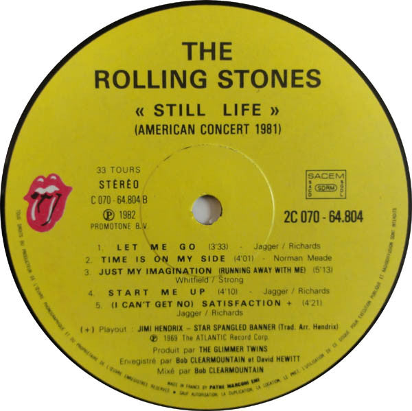 The Rolling Stones : Still Life (American Concert 1981) (LP, Album, Gat)