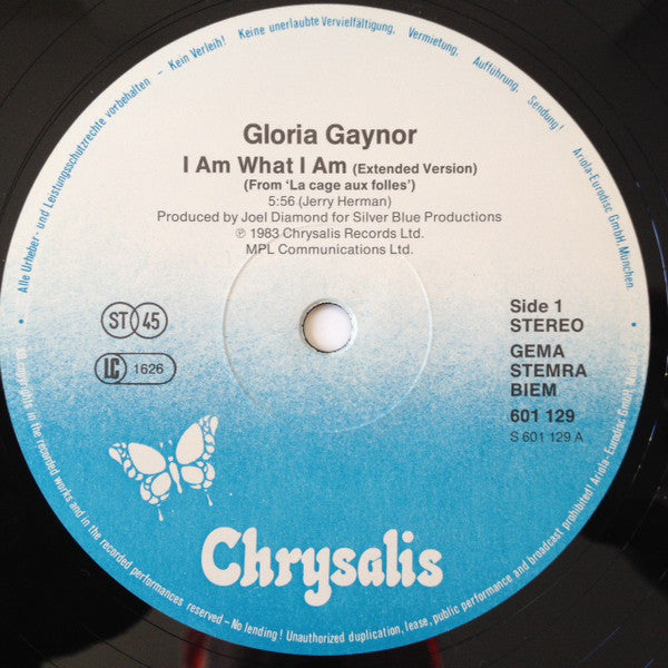 Gloria Gaynor : I Am What I Am (From "La Cage Aux Folles") (12", Maxi, Alt)