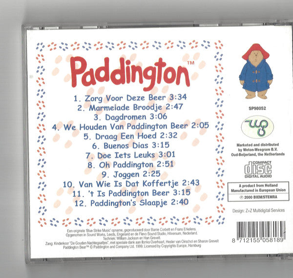 De Gouden Nachtegaaltjes : Paddington - De Leukste Berenliedjes (CD, RE)