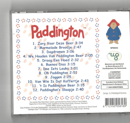 De Gouden Nachtegaaltjes : Paddington - De Leukste Berenliedjes (CD, RE)