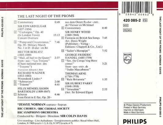 Sir Colin Davis, Jessye Norman, BBC Symphony Orchestra : The Last Night Of The Proms (CD, Comp)