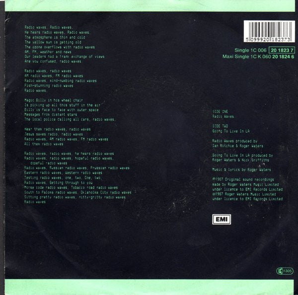 Roger Waters : Radio Waves (7", Single)