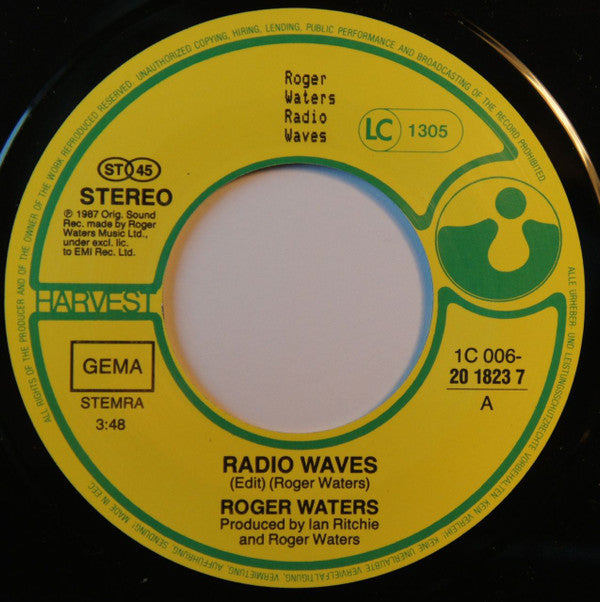 Roger Waters : Radio Waves (7", Single)