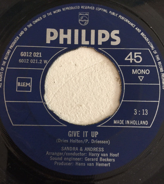 Sandra & Andres : Let Us Pray Together (7", Single, Mono)