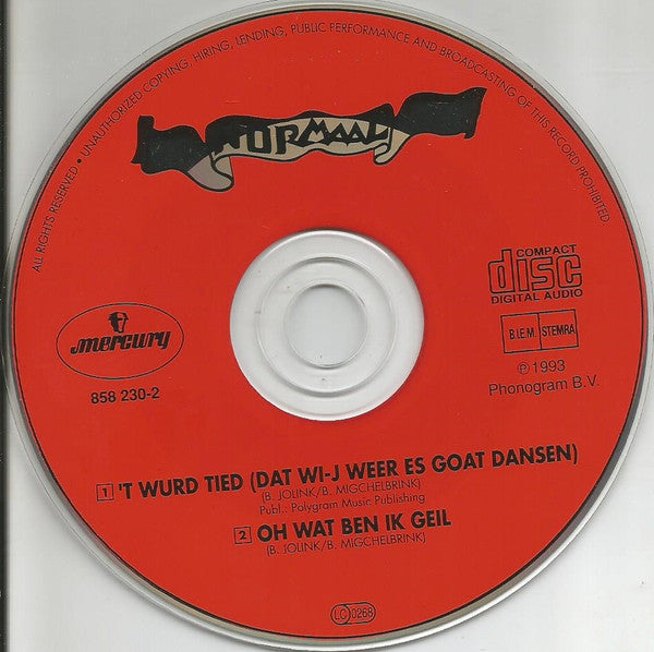 Normaal : 'T Wurd Tied (Dat Wi-j Weer Es Goat Dansen) (CD, Single, Car)