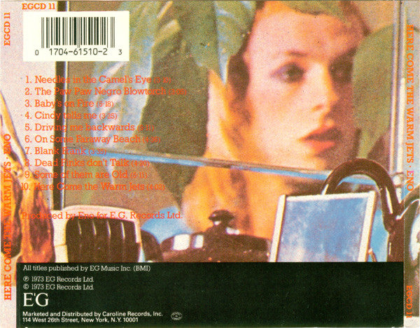 Brian Eno : Here Come The Warm Jets (CD, Album, RE)