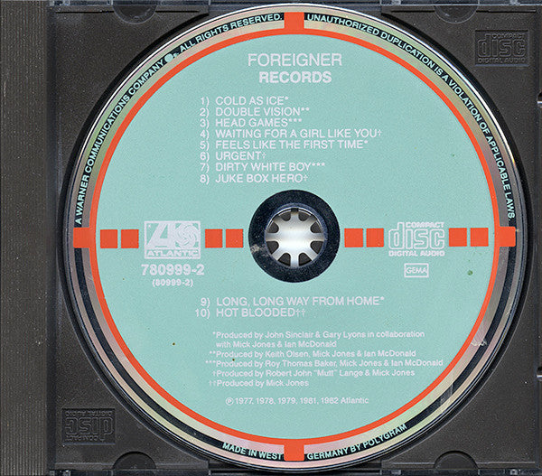 Foreigner : Records (CD, Comp, RE, Tar)