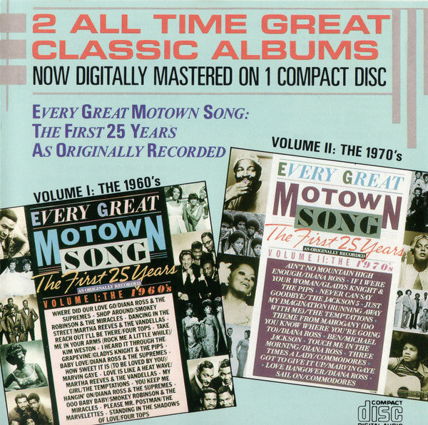 Various : Every Great Motown Song: The First 25 Years As Originally Recorded (CD, Comp, RM)