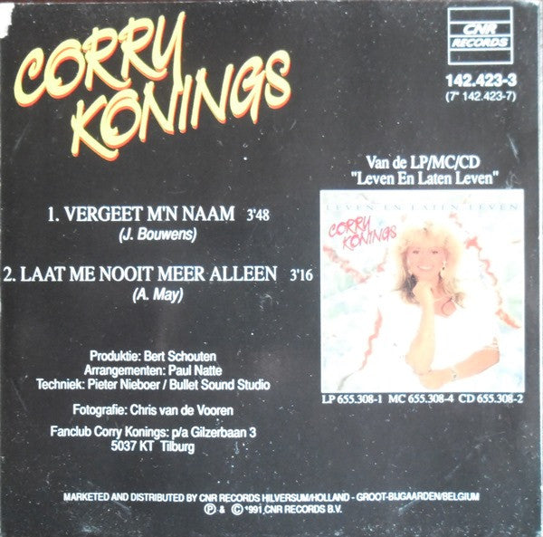 Corry Konings : Vergeet M'n Naam (CD, Single, Car)