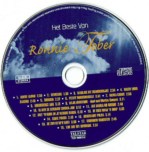 Ronnie Tober : Het Beste Van Ronnie Tober (CD, Comp)