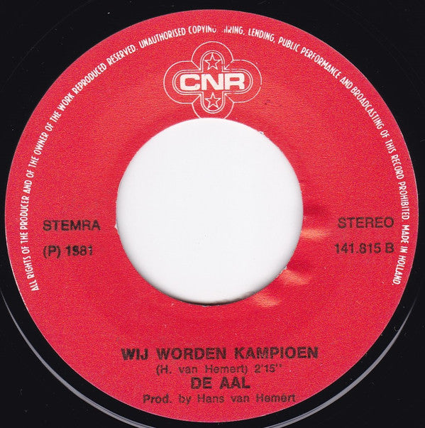 De Aal : Sjanson De Confiture (7", Single)