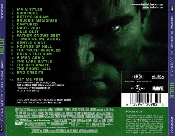Danny Elfman : Hulk (Original Motion Picture Soundtrack) (CD, Album)