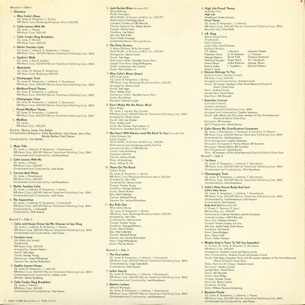 Quincy Jones : The Color Purple (Original Motion Picture Sound Track) (2xLP, Album, Dlx, S/Edition, Pur + Box)