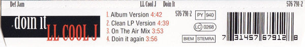 LL Cool J : Doin It (CD, Maxi)