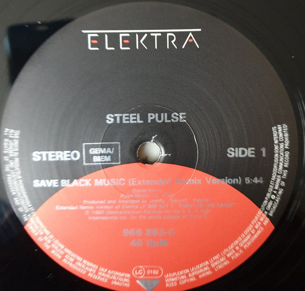 Steel Pulse : Save Black Music (12", Maxi)