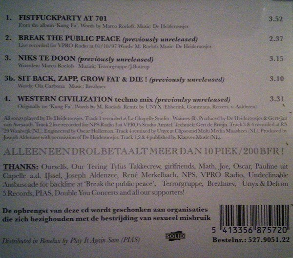Heideroosjes : Fistfuckparty At 701 (CD, Maxi)