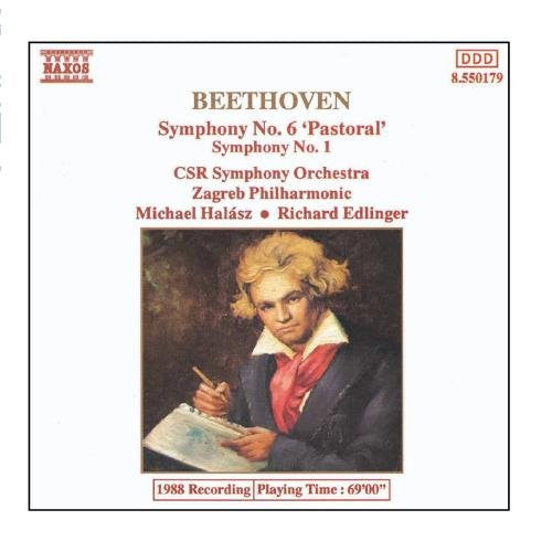 Ludwig Van Beethoven, Slovak Radio Symphony Orchestra, Zagrebačka Filharmonija, Michael Halász, Richard Edlinger : Symphony No. 6 'Pastoral' - Symphony No. 1 (CD, Album)