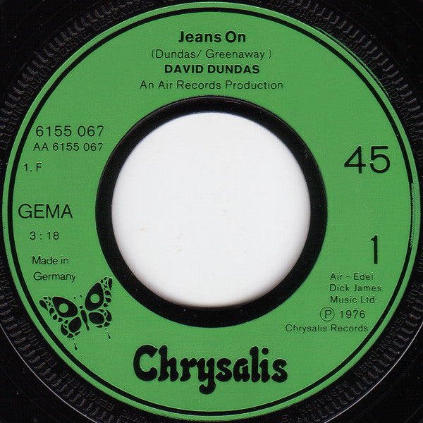 David Dundas : Jeans On (7", Single)