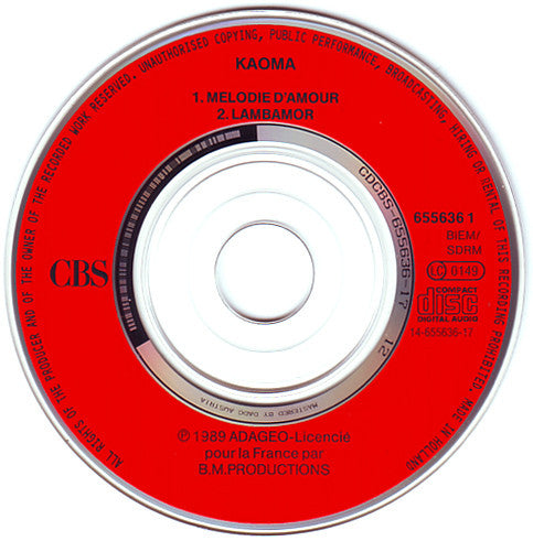 Kaoma : Mélodie D'amour (CD, Mini, Single)