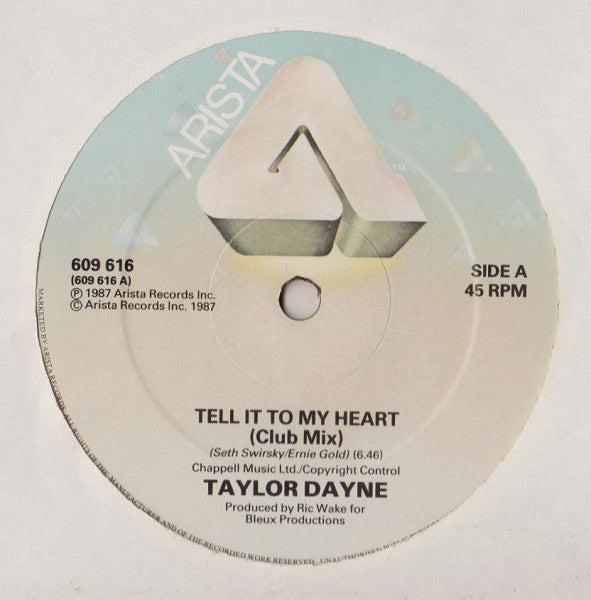 Taylor Dayne : Tell It To My Heart (12", Single)