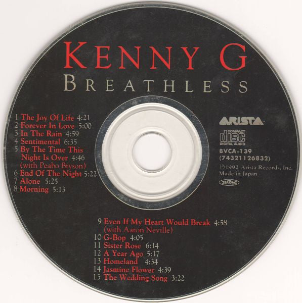 Kenny G (2) : Breathless (CD, Album)