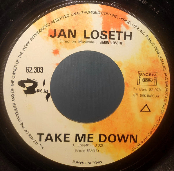 Janny Loseth : Take Me Down (7", Single)