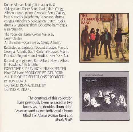 The Allman Brothers Band : Beginnings (CD, Comp, RE)