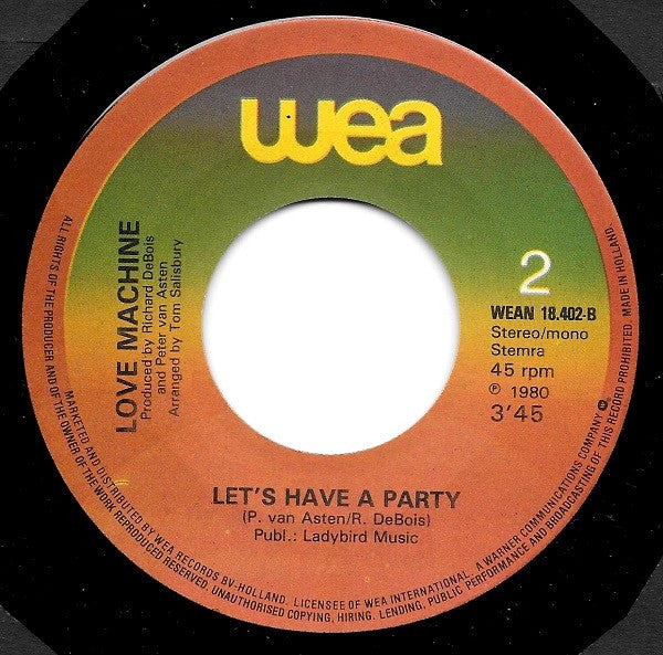 The Love Machine : Medley: Working In The Coalmine (7")