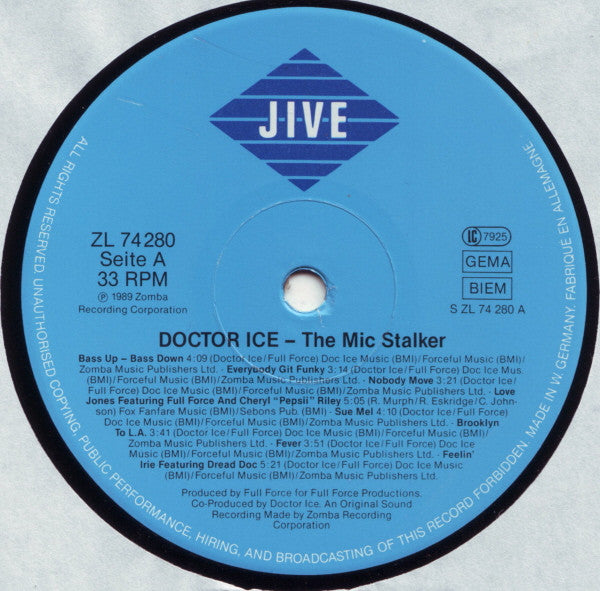 Doctor Ice : The Mic Stalker (LP, Album)