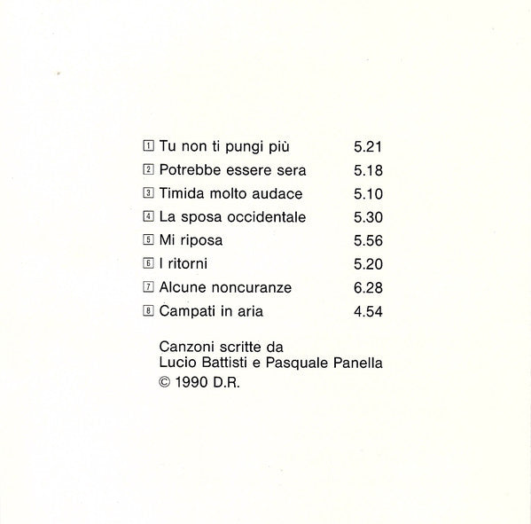 Lucio Battisti : La Sposa Occidentale (CD, Album)
