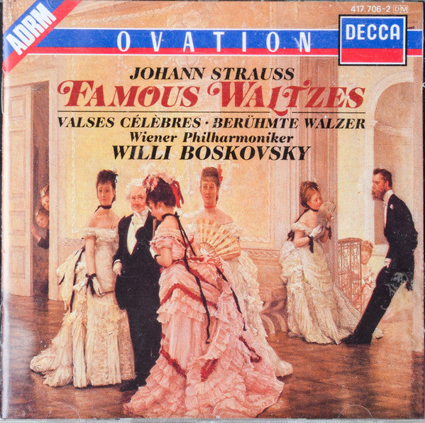 Johann Strauss Jr. - Willi Boskovsky, Wiener Philharmoniker : Famous Waltzes (CD, Comp, RM)