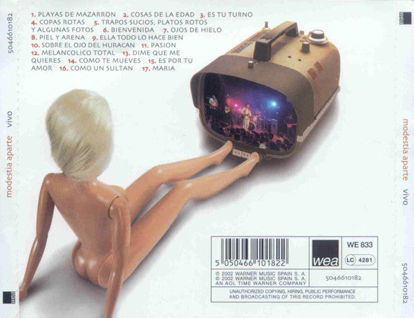 Modestia Aparte : Vivo (CD, Album)