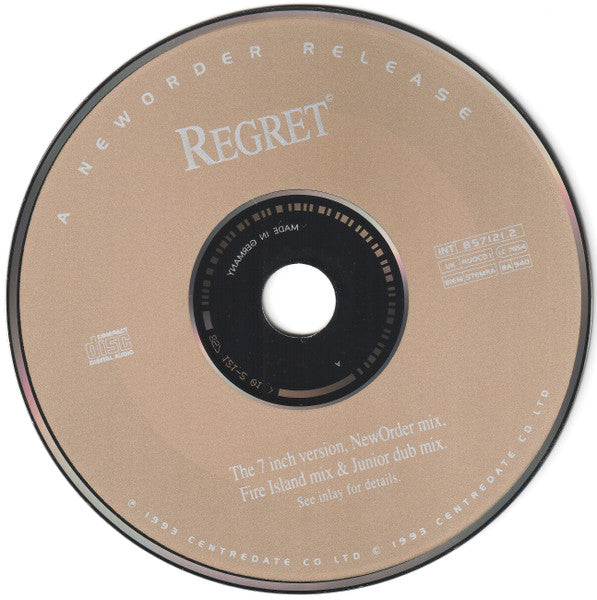 New Order : Regret (CD, Single)