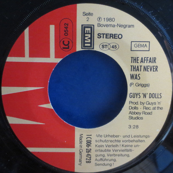 Guys 'n Dolls : Our Song (7", Single)