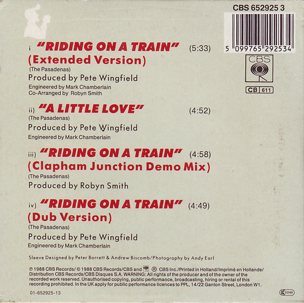 The Pasadenas : Riding On A Train (CD, Mini, Single)