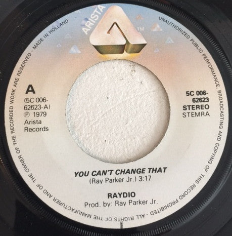 Raydio : You Can't Change That (7", Single)