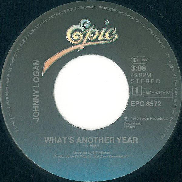 Johnny Logan : What's Another Year (7", Single)